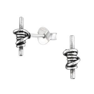 Sterling Silver Knot Earrings 10mm